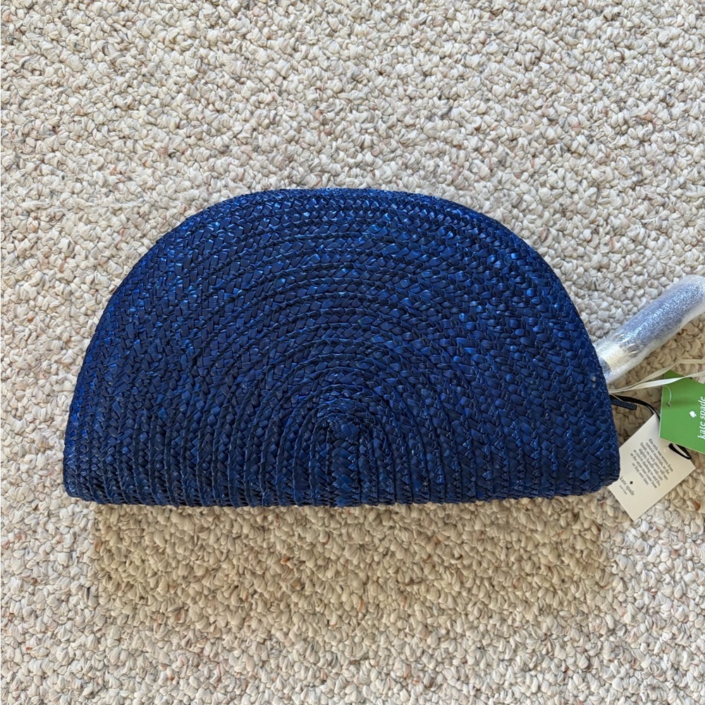 kate spade straw peacock clutch - Picture 2 of 4